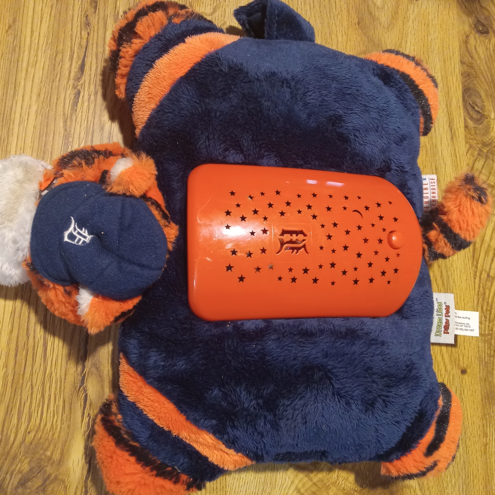 Navy and Orange Plush Pillow Pet